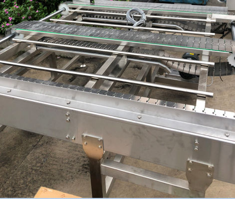 304 Stainless Steel Straight Pan Conveying Slat Chain Conveyor